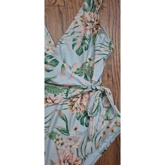 Palisades Crossover Slimming Floral Bathingsuit Swimsuit Women's Size XL - Picture 3 of 4